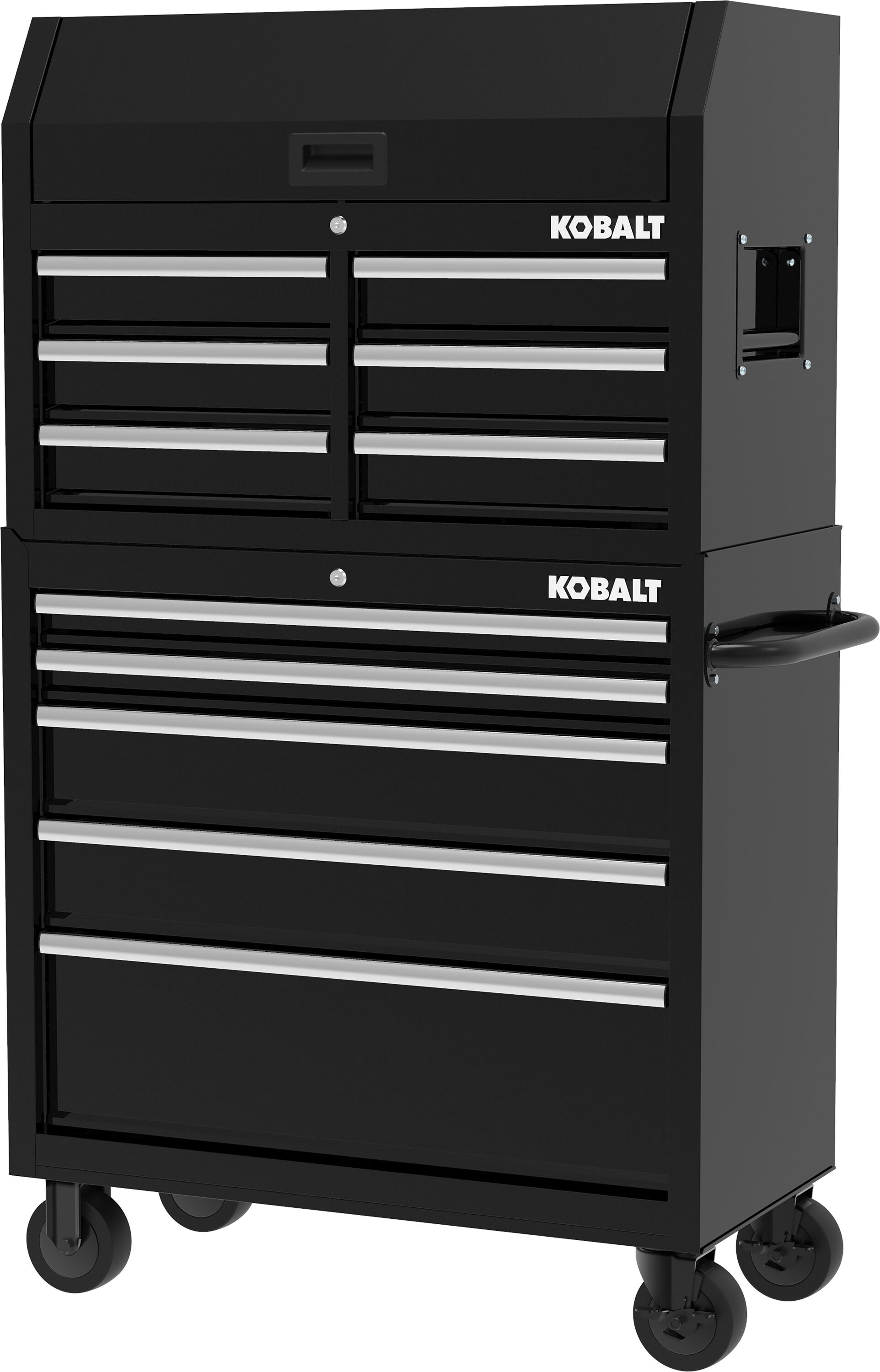 Gabinete de herramientas de acero Kobalt de 6 cajones (negro) 36 pulgadas de ancho x 18 pulgadas de alto x 24.8 pulgadas de profundidad 410-162-0131