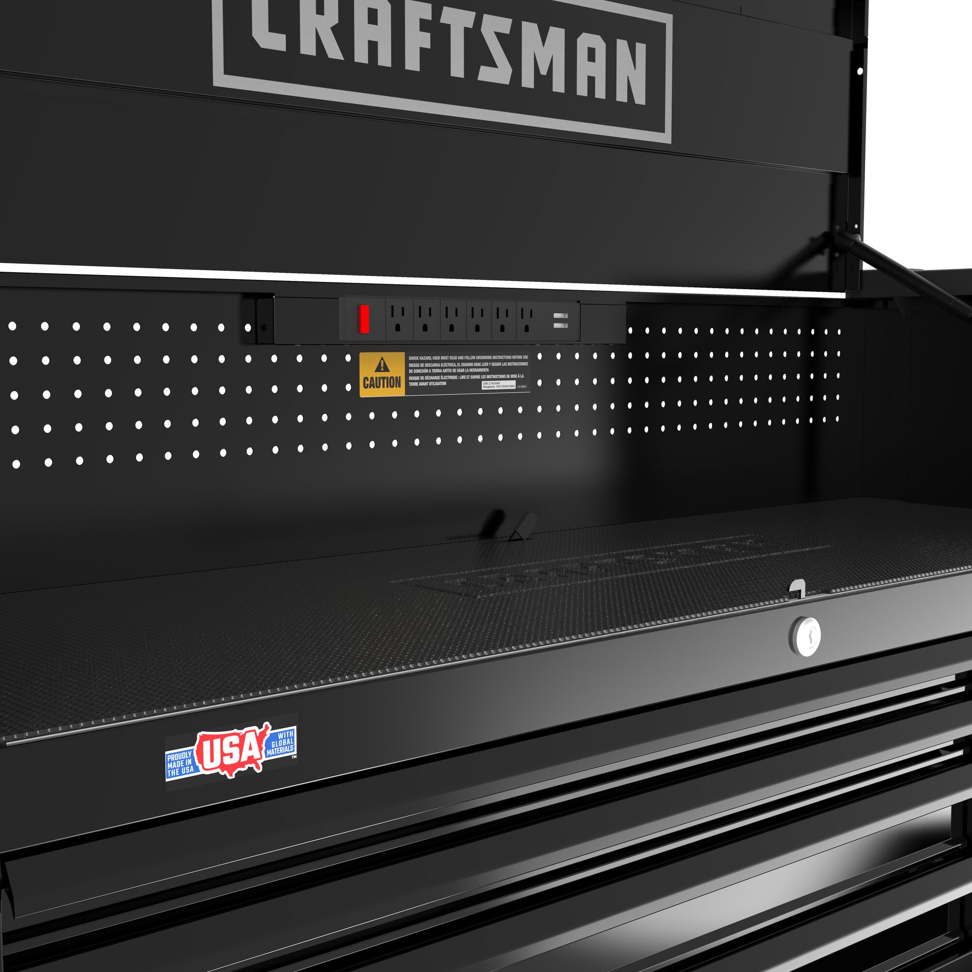 Gabinete de herramientas de acero con 7 cajones "CRAFTSMAN Premium Serie 2000" de 51.5 pulgadas de ancho, 24.5 pulgadas de alto y 16 pulgadas de profundidad (negro) CMST98261BK