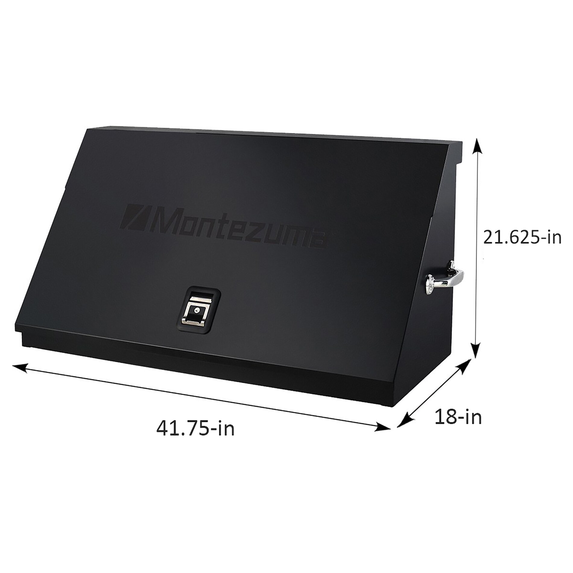 Caja de herramientas de acero Montezuma Triangle de 41.75 pulgadas de ancho x 21.625 pulgadas de alto x 18 pulgadas de profundidad (Negro) DX411B