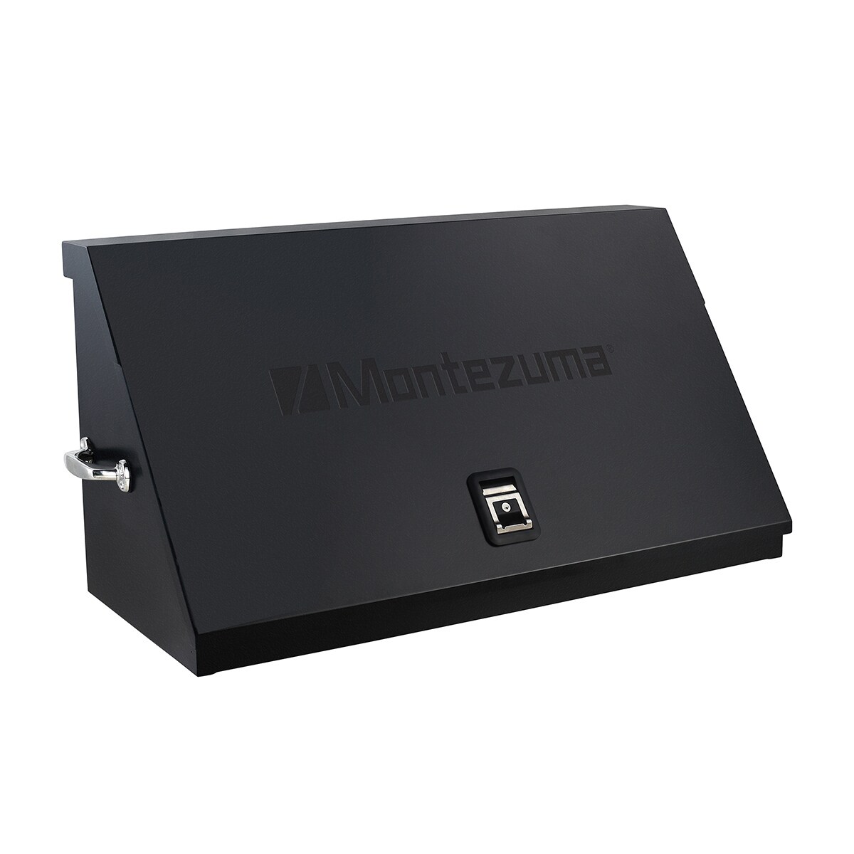 Caja de herramientas de acero Montezuma Triangle de 41.75 pulgadas de ancho x 21.625 pulgadas de alto x 18 pulgadas de profundidad (Negro) DX411B