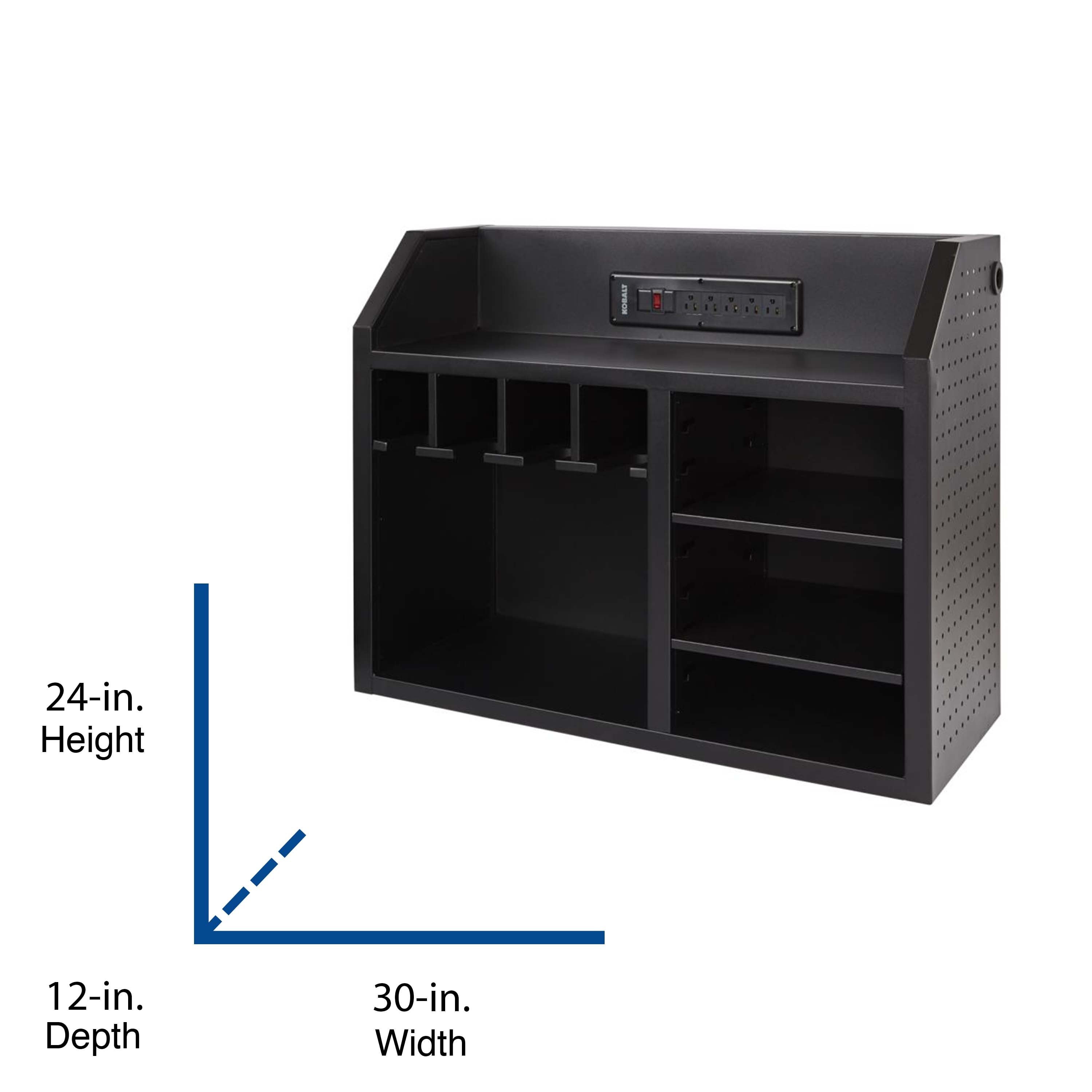 ProSteel Cofre de herramientas de acero de 30 pulgadas de ancho x 24 pulgadas de alto x 12 pulgadas de profundidad (negro mate) PSCS3020