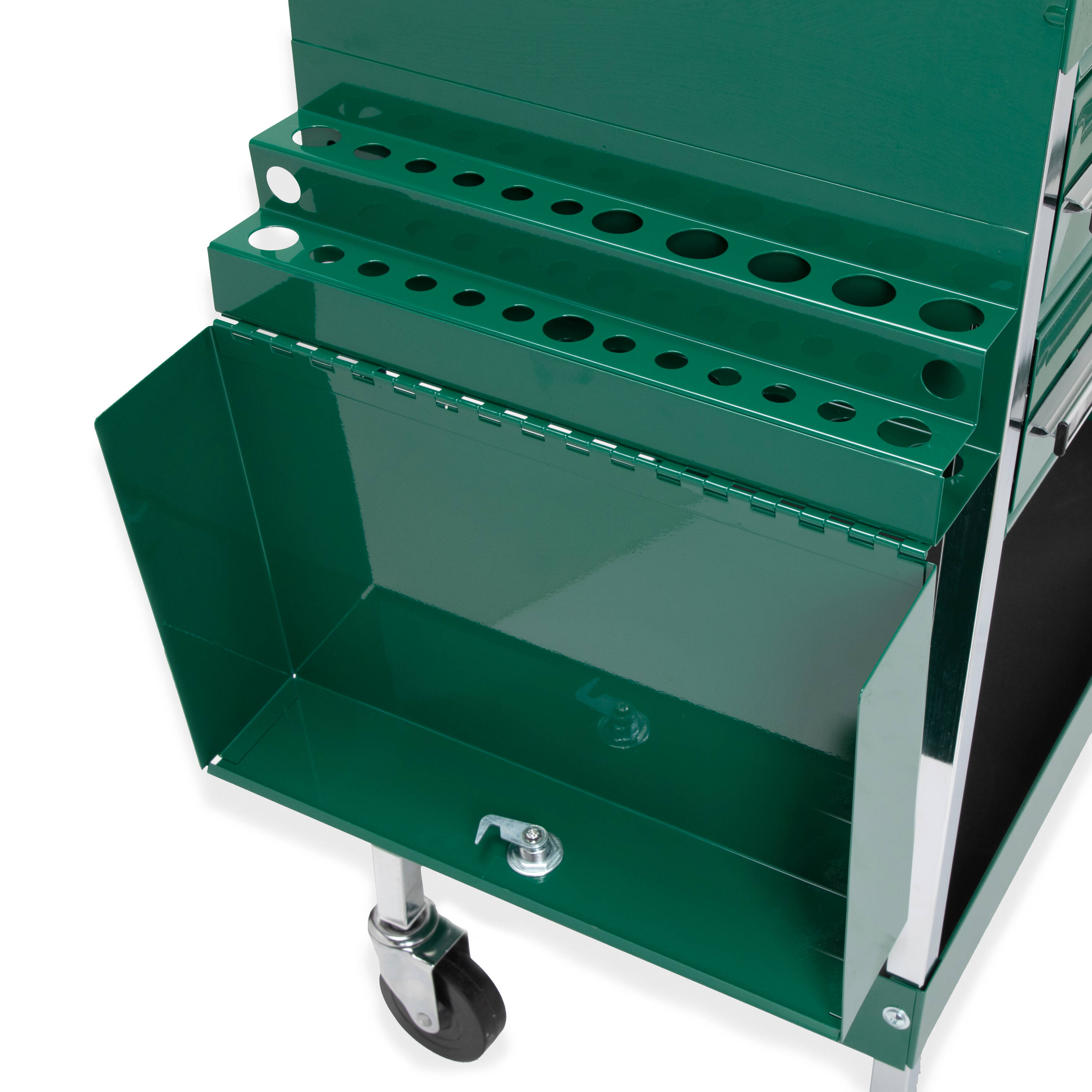 Gabinete de herramientas de acero de 2 cajones de 37.01 pulgadas de ancho x 52.6 pulgadas de alto x 16.38 pulgadas de profundidad (verde/cromo) ST95118SC