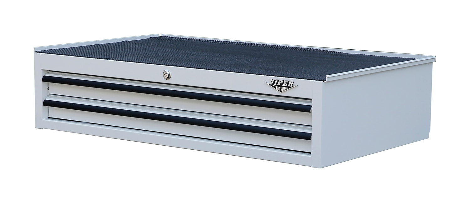 Gabinete de herramientas de acero de 2 cajones Viper Tool Storage de 42 pulgadas de ancho x 10.13 pulgadas de alto x 24.5 pulgadas de profundidad (blanco) V4102ICWH