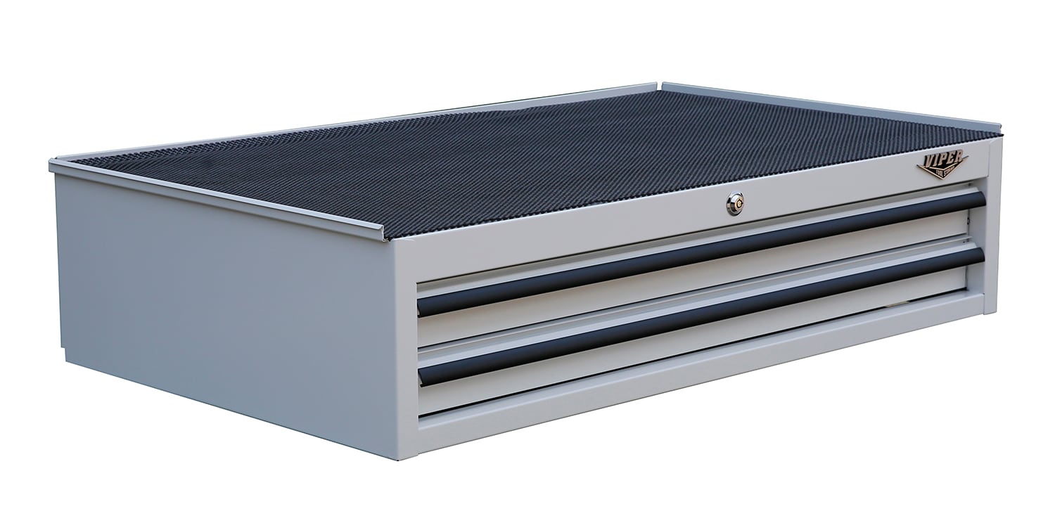 Gabinete de herramientas de acero de 2 cajones Viper Tool Storage de 42 pulgadas de ancho x 10.13 pulgadas de alto x 24.5 pulgadas de profundidad (blanco) V4102ICWH