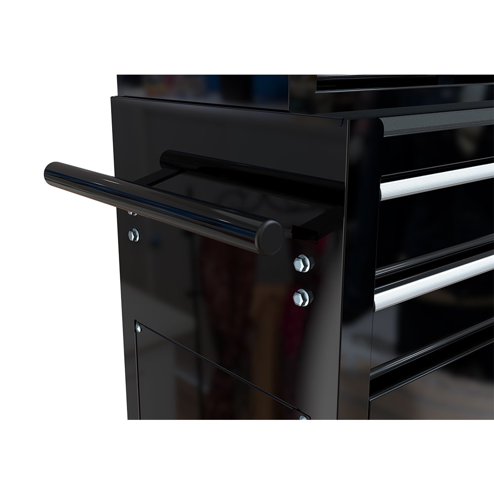 Cofre para herramientas Runesay Top de 13 pulgadas de ancho x 42.8 pulgadas de alto x 24.2 pulgadas de profundidad con 8 cajones de acero (negro) TOOBOX-07