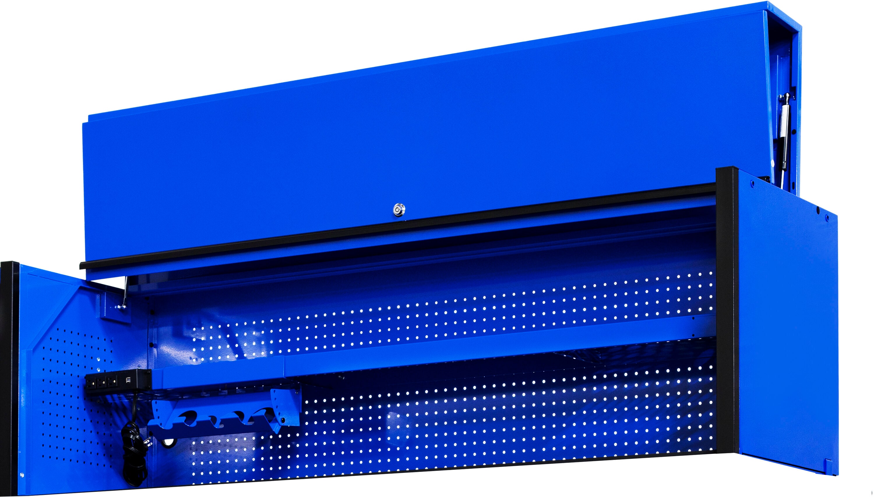 Baul de herramientas de acero serie DX de Extreme Tools de 72 pulgadas de ancho x 22.3 pulgadas de alto x 21 pulgadas de profundidad (AZUL RECUBRIMIENTO EN POLVO CON JALADERAS NEGRAS ANODIZADAS) DX722101HCBLBK