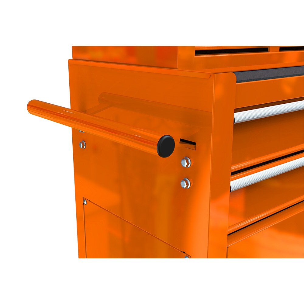 Gabinetes superiores para herramientas Runesay de 13 pulgadas de ancho x 42.8 pulgadas de alto x 24.2 pulgadas de profundidad con 8 cajones de acero (naranja) TOOBOX-08