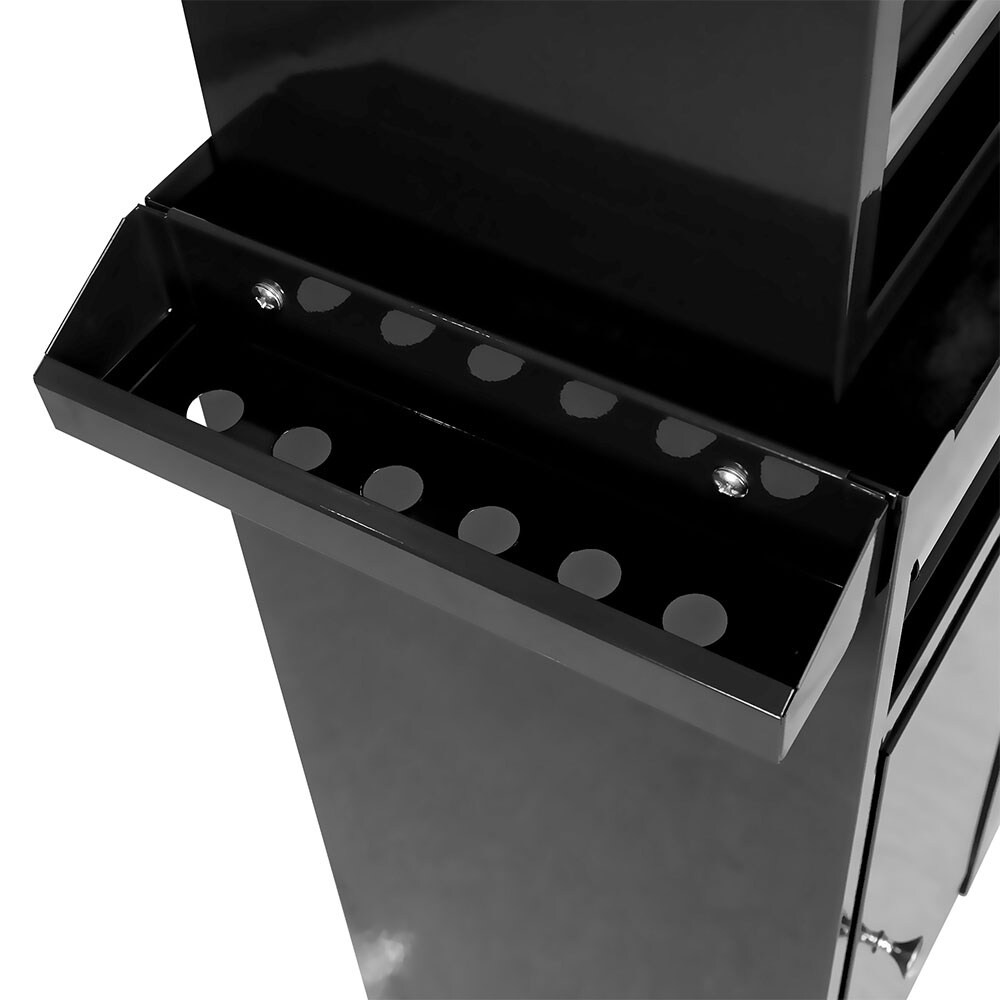 Gabinetes de herramientas superiores Runesay 11 pulgadas de ancho x 47.25 pulgadas de alto x 22.95 pulgadas de profundidad 5 cajones Gabinete de herramientas de acero (negro) TOOBOX-06