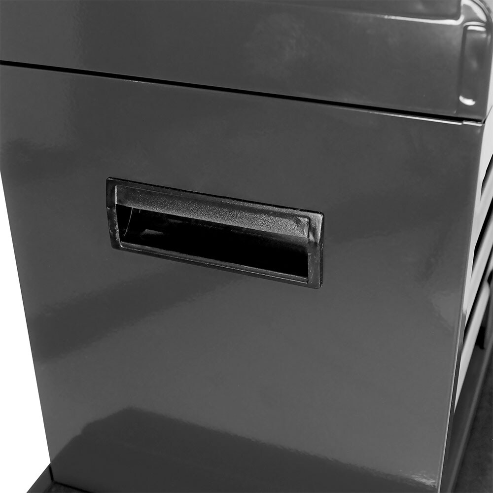 Gabinetes de herramientas superiores Runesay 11 pulgadas de ancho x 47.25 pulgadas de alto x 22.95 pulgadas de profundidad 5 cajones Gabinete de herramientas de acero (negro) TOOBOX-06
