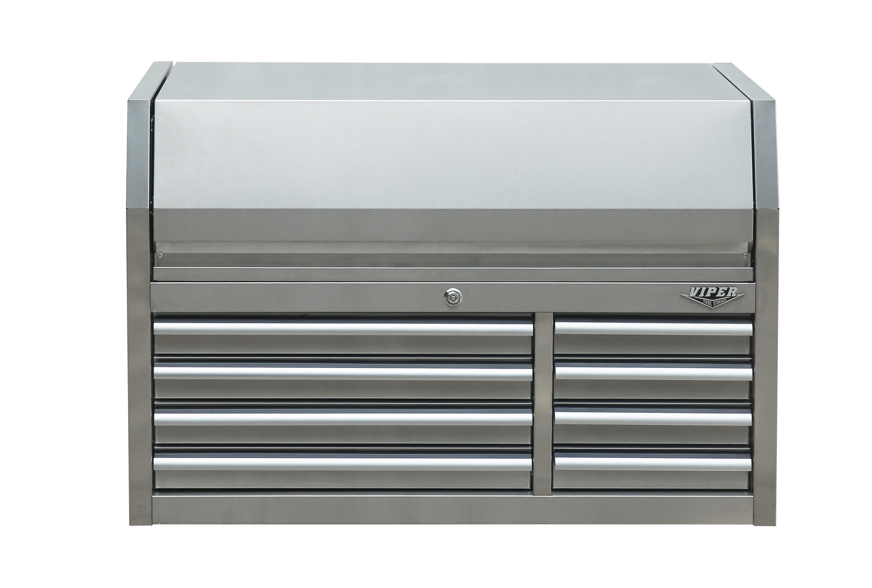 Gabinete de herramientas de acero inoxidable de 8 cajones de Viper Tool Storage 40.9 pulgadas de ancho x 26.6 pulgadas de alto x 24.2 pulgadas de profundidad