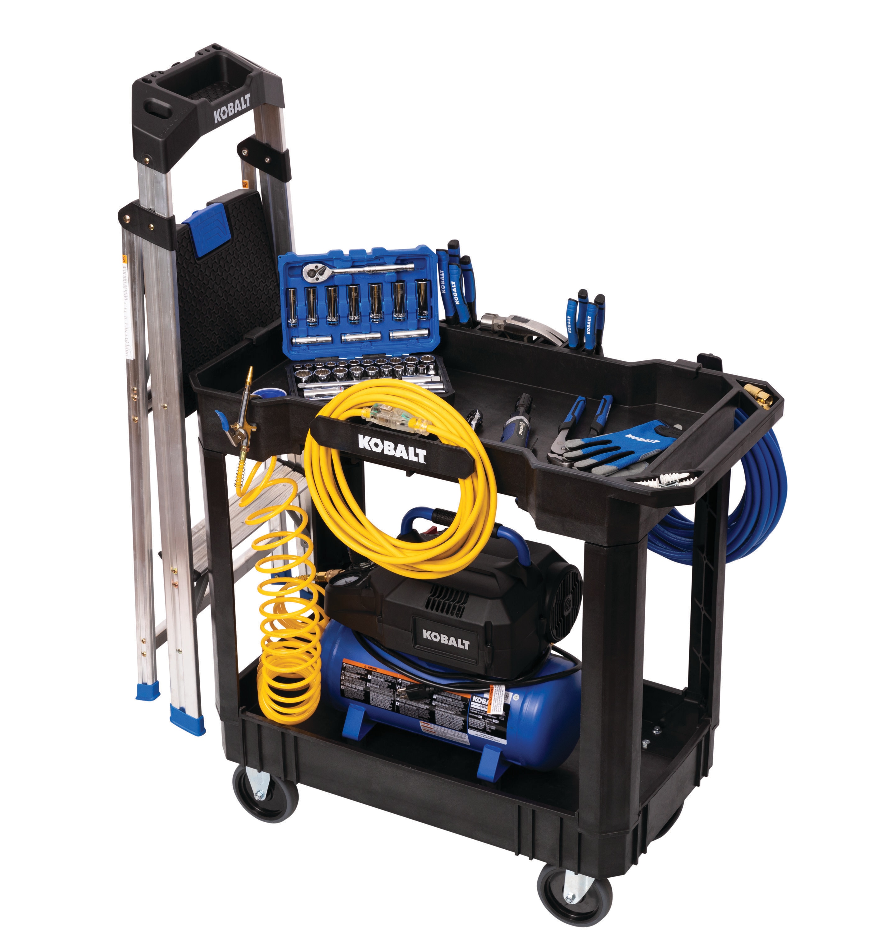 Carrito de utilidad Kobalt con capacidad de 500 lb y estante de 32.6 pulgadas