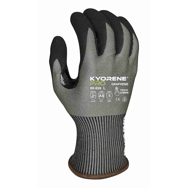 Guantes resistentes al corte de Armor Guys, Nivel de corte A5, 15g, Gris/Negro, XXL - 00-850-XXL.