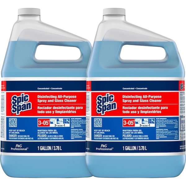 Limpiador multiusos y para vidrio Spic And Span, fórmula 3 en 1, 1 galón, paquete de 2 - PGC32538CT