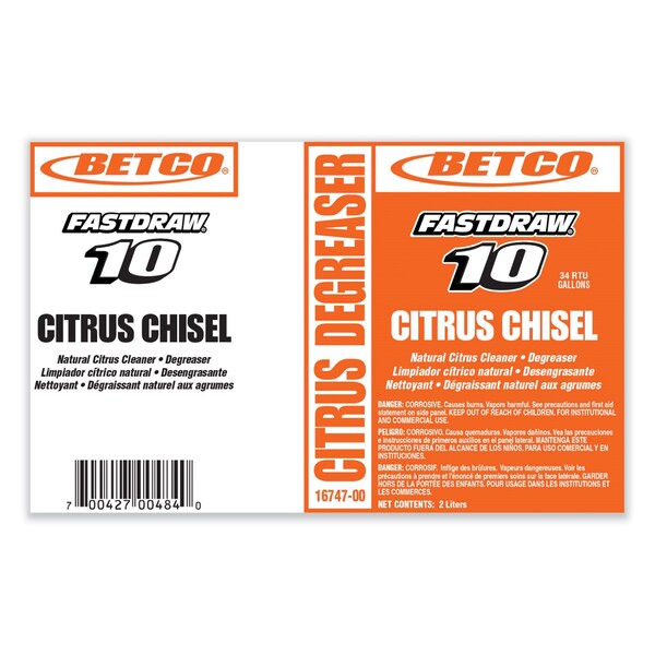 Betco Limpiadores y Detergentes, Botella, Cítrico, 4 PK - 1674700