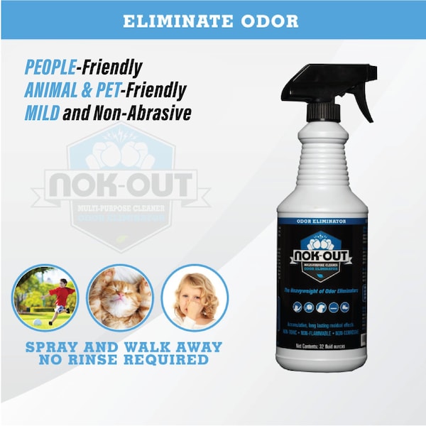 Nok-Out NOK OUT Eliminador de olores y limpiador multiusos, 16 oz, NO-16-12
