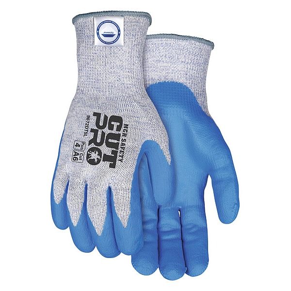 Guantes recubiertos resistentes al corte de Mcr Safety, Nivel de corte A6, 10 ga, Blanco, XS (6) - 9672DT5XS