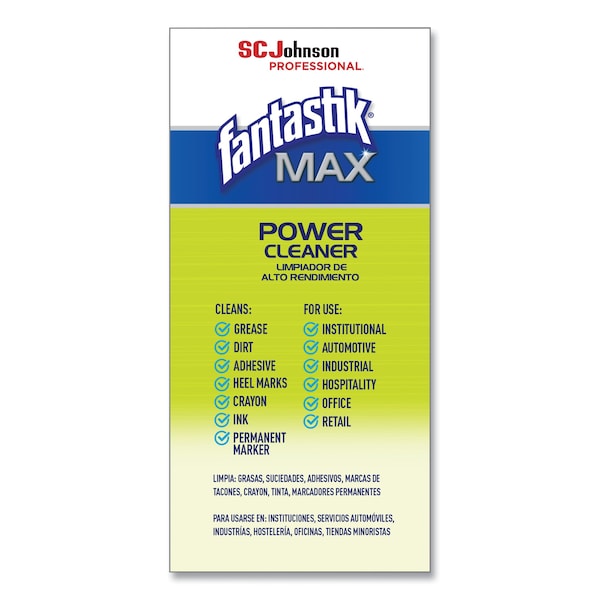 Fantastik Max Power Cleaner, Aroma Agradable, Botella de 32 oz - 00054600000380