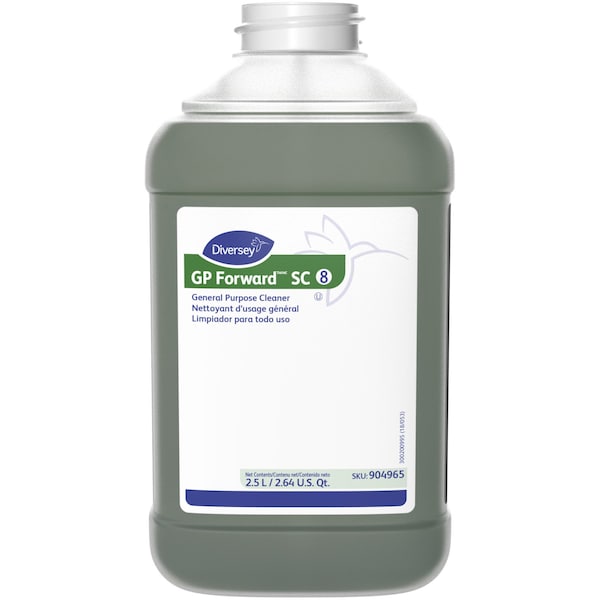 Limpiador Concentrado Diversey, GP Forward, 2.5 litros, Verde, Paquete de 2 - DVO904965