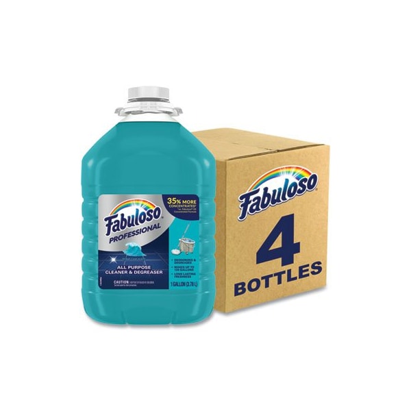 Fabuloso, Limpiador multiusos, aroma a océano fresco, botella de 1 galón, paquete de 4 - 05252