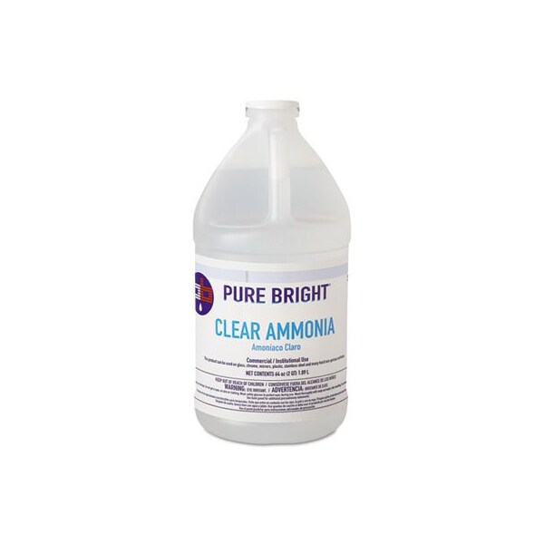 Kik International PureBright, Amoníaco Transparente, Botella de 64oz, 8PK - 19703575033