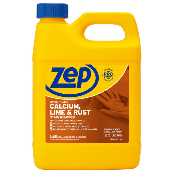 Zep Calcium, Lime & Rust, Jarra redonda de plástico con asa, 1 qt, penetrante, 12 PK - ZUCAL32