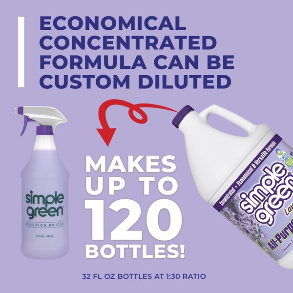Limpiador multiusos concentrado con aroma a lavanda Simple Green en líquido de 1 galón - 1610000600128