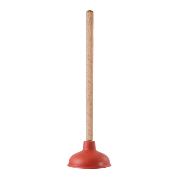 Desatascador de 16 pulgadas x 5 pulgadas con mango de madera LDR; goma y madera - Caja de 12 - 4824876