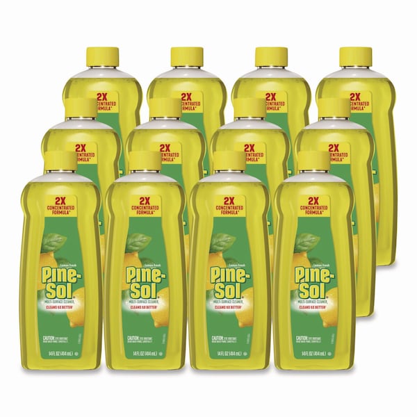 Limpiador multiusos concentrado Pine-Sol, aroma fresco a limón, botella de 14 oz, paquete de 12 - 60148CT
