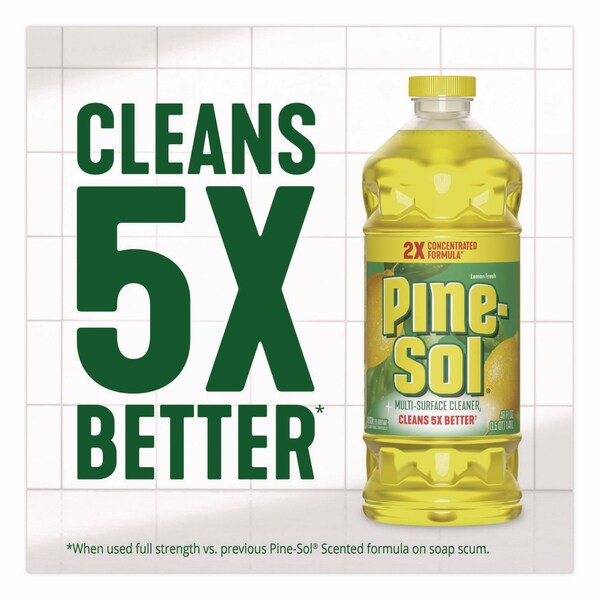 Limpiador multiusos concentrado Pine-Sol, aroma fresco a limón, botella de 14 oz, paquete de 12 - 60148CT