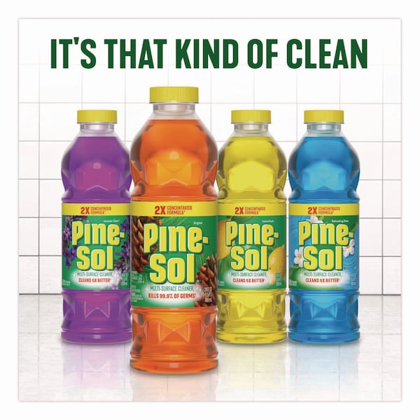 Limpiador multiusos concentrado Pine-Sol, aroma fresco a limón, botella de 14 oz, paquete de 12 - 60148CT