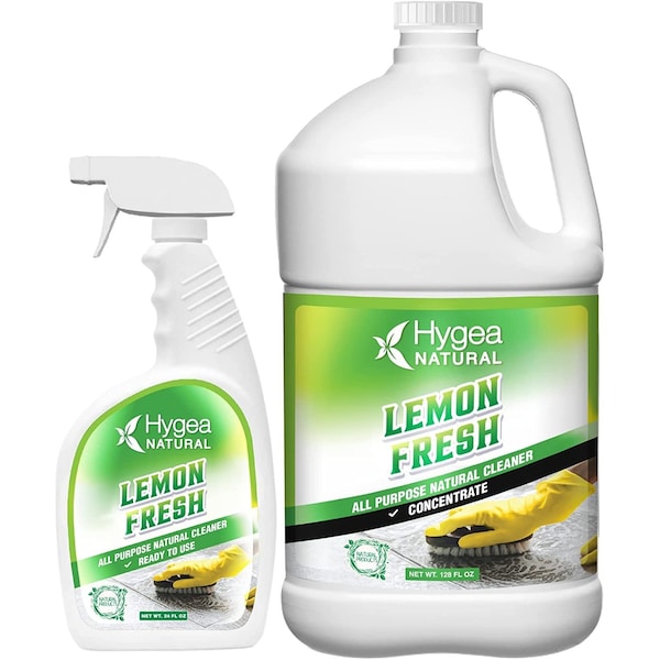 Hygea Natural Limón Fresco Limpiador Multiusos en Spray de 24oz - Recarga Concentrada