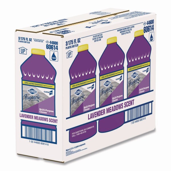 Limpiador multisuperficie concentrado Clorox Fraganzia, aroma Lavanda de prados, 175 oz, paquete de 3 - 60614CT