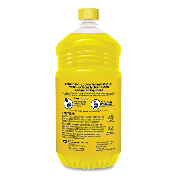 Fabuloso Limpiador Multiusos, Aroma de Limón Refrescante, Botella de 56 oz, Paquete de 6 - MX06157A