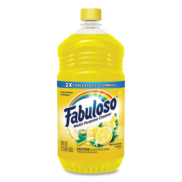 Fabuloso Limpiador Multiusos, Aroma de Limón Refrescante, Botella de 56 oz, Paquete de 6 - MX06157A