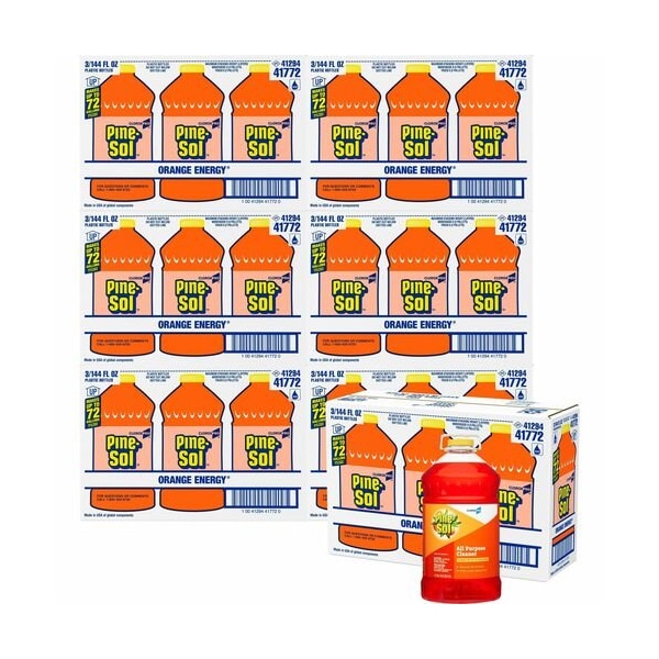 Clorox Limpiador de Pisos Pinesol Naranja, 144 oz, Paquete de 21 - CLO41772BD