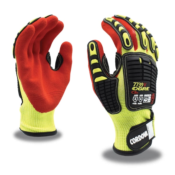 Guantes Cordova OGRE CR+, con carcasa de HPPE/fibra de vidrio de alta visibilidad, S - 7739S