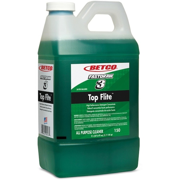 Betco Top Flite Concentrado de Detergente de Alto Rendimiento, FASTDRAW 3, 2 litros, 4PK - 1504700