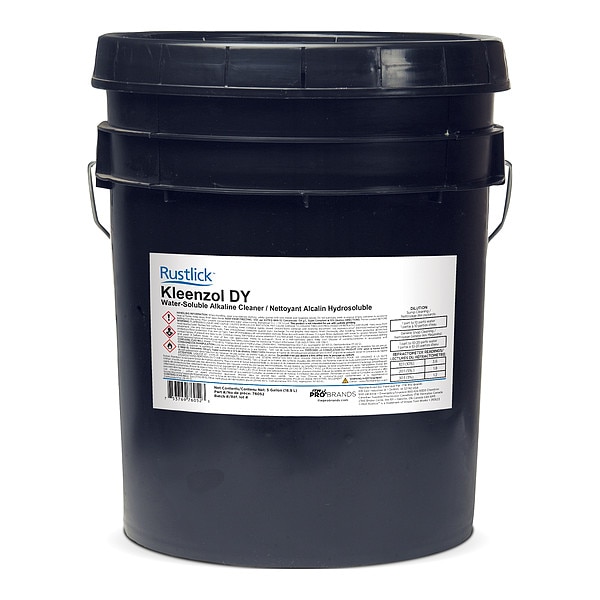 Limpiador alcalino soluble en agua Rustlick, cubeta de 5 galones, sin aroma - 76052