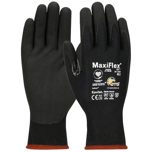 Guantes ATG, Mediano, MaxiFlex Resistentes al Corte, Paquete de 12 - 102753