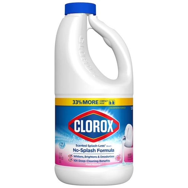 Cloro Clorox Splash-Less con aroma a pradera fresca 40 oz - 32337