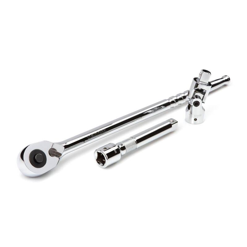 Set de llaves de vaso y trinquete de 12 puntos TEKTON de 3/4 de pulgada a 2 pulgadas (25 piezas) - SKT35105