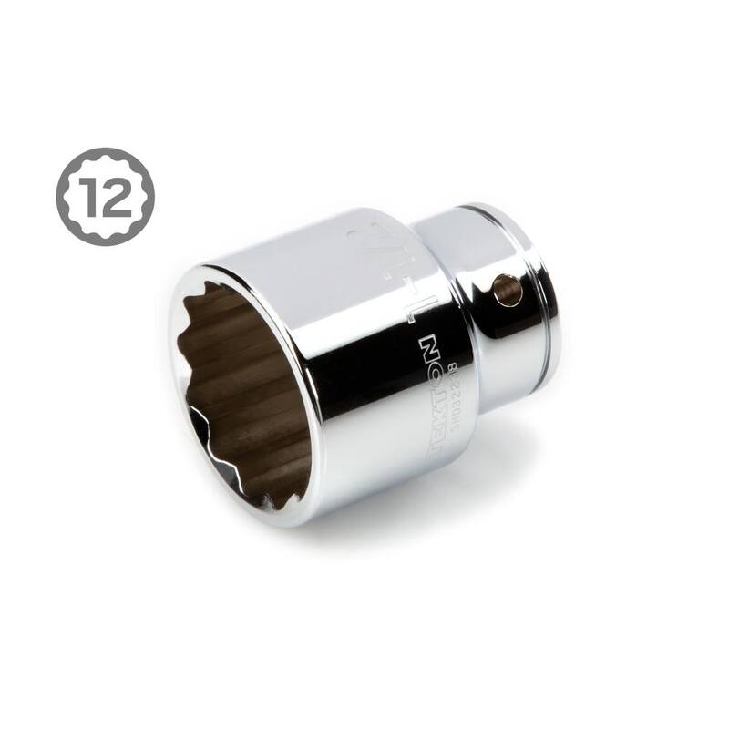 Set de llaves de vaso y trinquete de 12 puntos TEKTON de 3/4 de pulgada a 2 pulgadas (25 piezas) - SKT35105