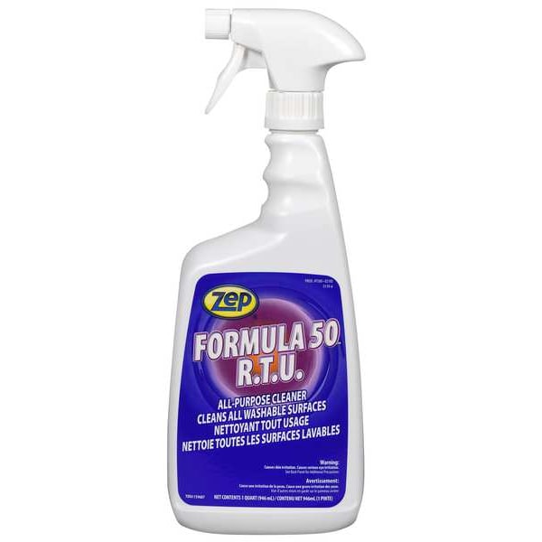 Limpiador multiusos Zep en botella de spray con gatillo, 1 qt, cítrico, paquete de 12 - F50001
