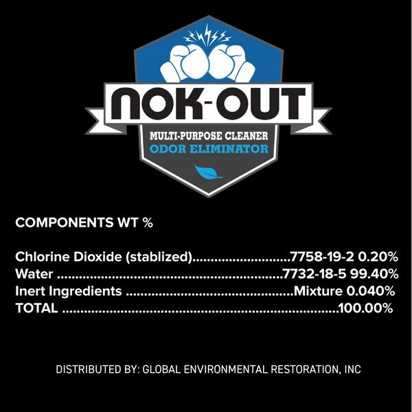 Nok-Out NOK OUT Eliminador de olores y limpiador multiusos, 32 oz líquidos - NO-32-12