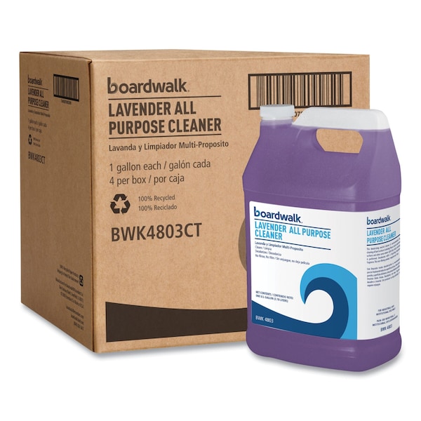 Limpia todo propósito Boardwalk, aroma a lavanda, botella de 128 oz, paquete de 4