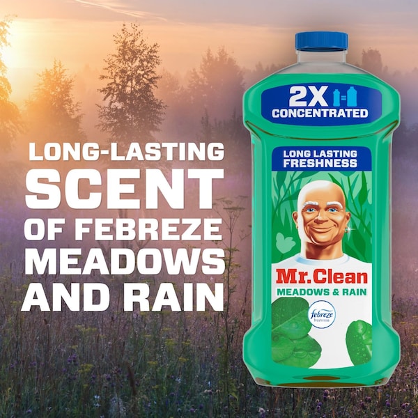 Solución de limpieza multiusos con Febreze, aroma a Praderas y Lluvia, botella de 64 oz - 80749542