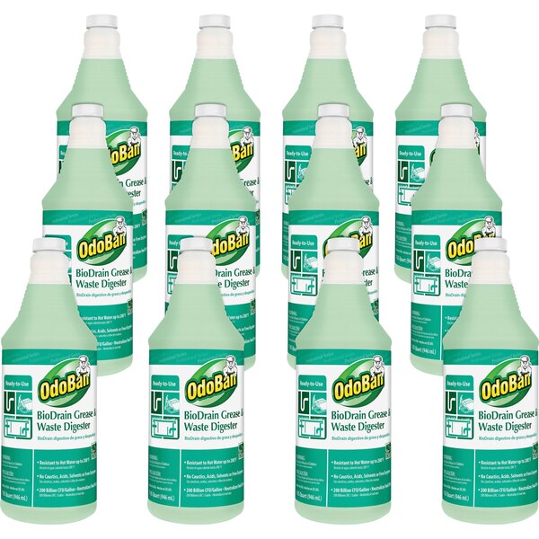 Limpiador de Grasa/Descomponedor de Desechos con Aroma Floral, 32oz GN, PK 12 - ODO928062Q12