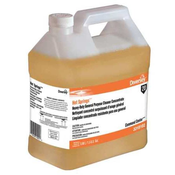 Limpiador multiusos resistente Diversey, Garrafa de 1.5 galones, Cítrico, 2 unidades - 93318102