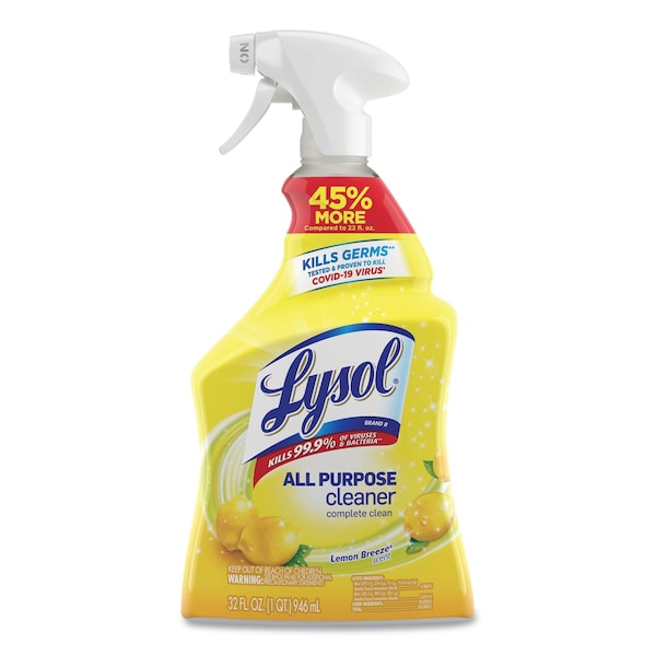 Limpiadores y Detergentes Lysol, Botella rociadora, 32 oz, Lemon Breeze® - 19200-75352