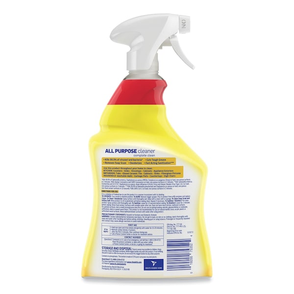 Limpiadores y Detergentes Lysol, Botella rociadora, 32 oz, Lemon Breeze® - 19200-75352